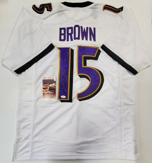 MVP Authentics Baltimore Ravens Marquise Brown Autographed Signed Jersey Jsa  Coa 134.10 sports jersey framing , jersey framing
