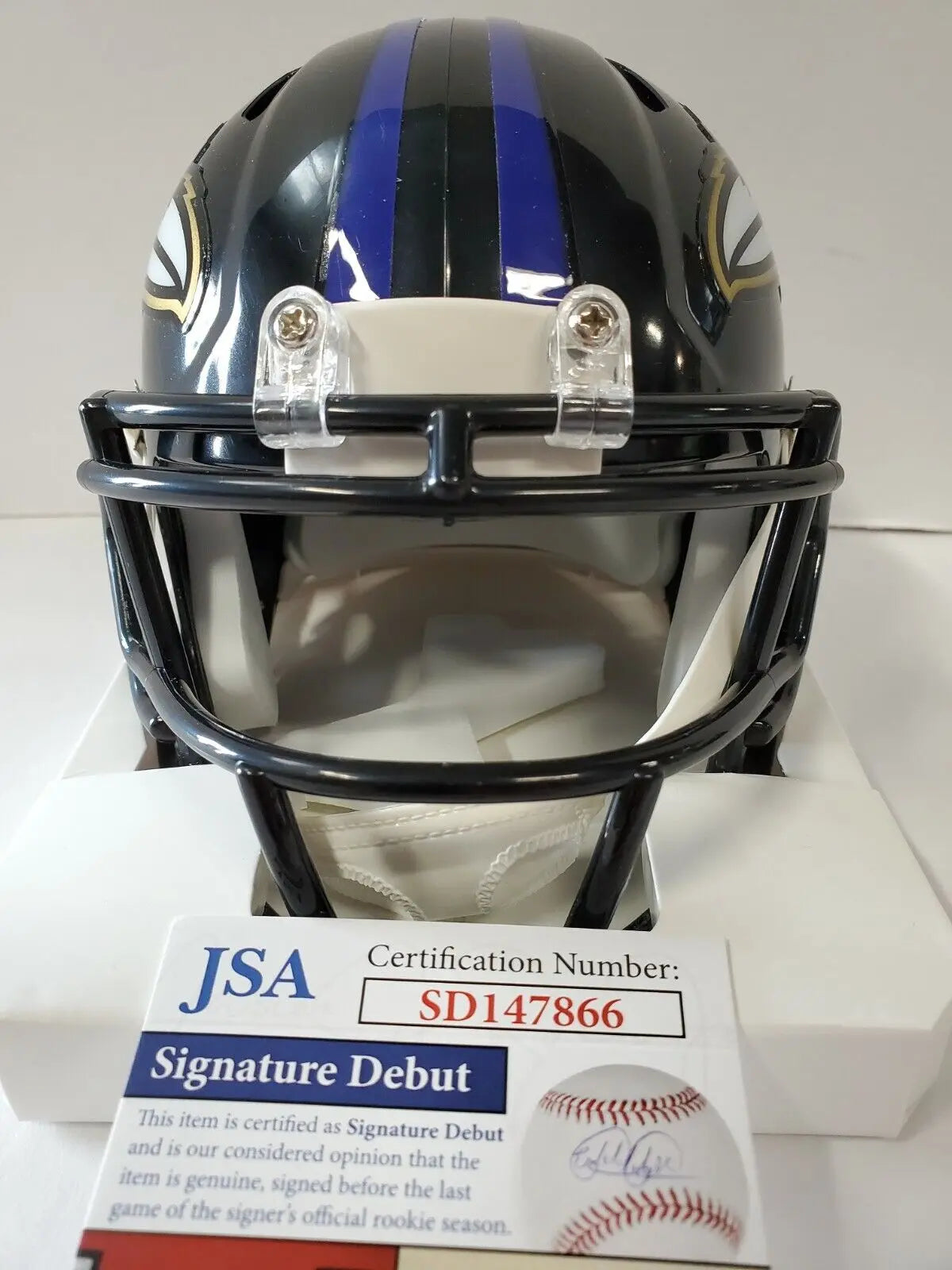 MVP Authentics Baltimore Ravens Odafe Jayson Oweh Autographed Speed Mini Helmet Jsa Coa 112.50 sports jersey framing , jersey framing