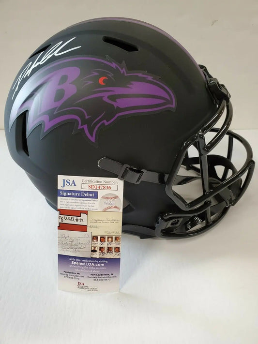 MVP Authentics Baltimore Ravens Odafe Oweh Signed Full Size Eclipse Replica Helmet Jsa Coa 234 sports jersey framing , jersey framing