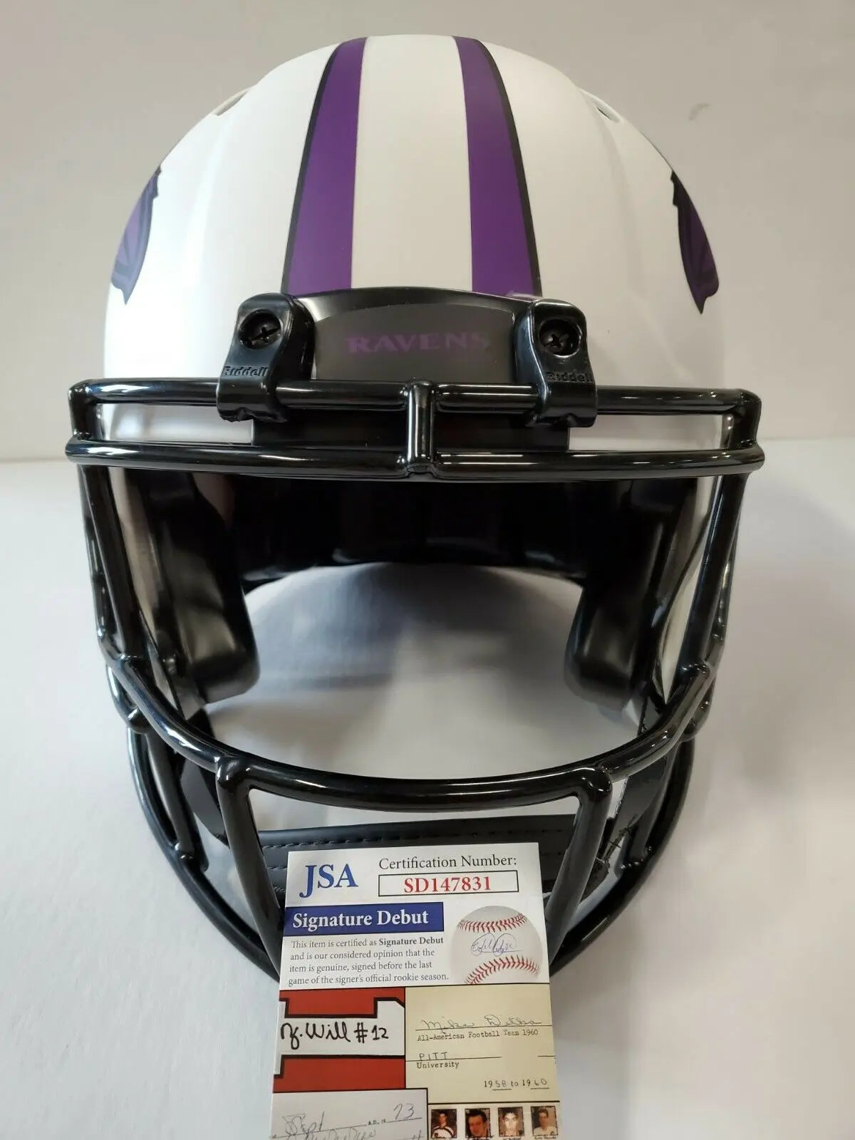 MVP Authentics Baltimore Ravens Odafe Oweh Signed Full Size Lunar Authentic Helmet Jsa Coa 404.10 sports jersey framing , jersey framing