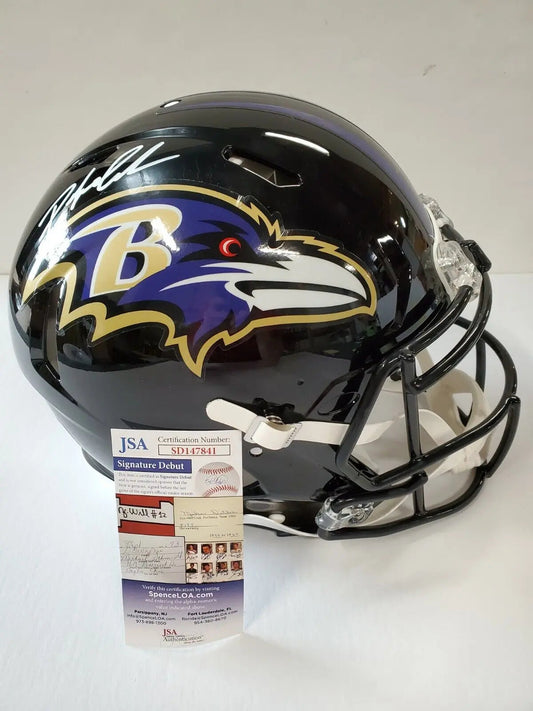MVP Authentics Baltimore Ravens Odafe Oweh Signed Full Size Speed Authentic Helmet Jsa Coa 350.10 sports jersey framing , jersey framing