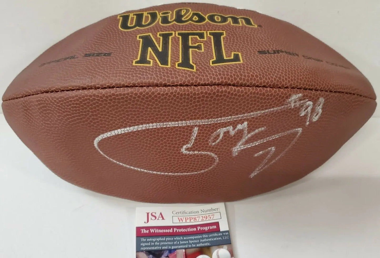 MVP Authentics Baltimore Ravens Tony Siragusa Autographed Signed Nfl Football Jsa Coa 117 sports jersey framing , jersey framing