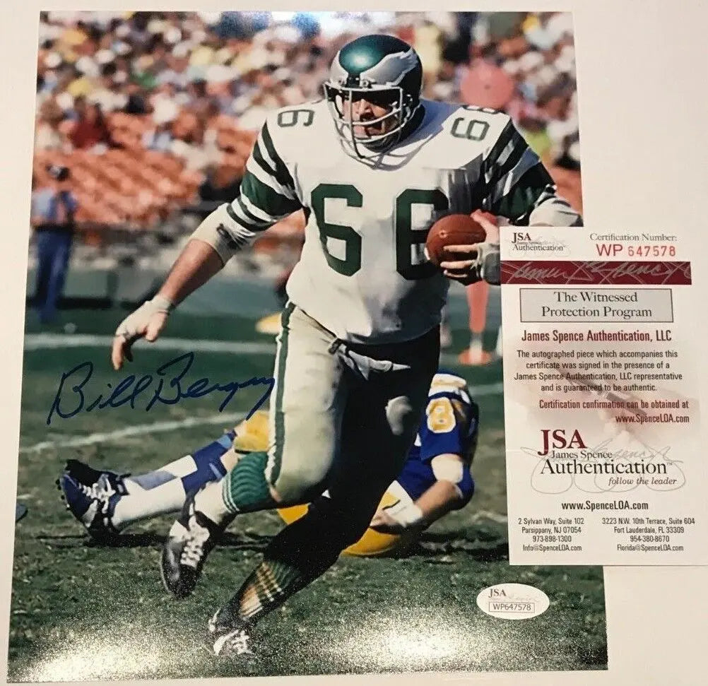 MVP Authentics Bill Bergey Autographed Signed Philadelphia Eagles 8X10 Photo Jsa Coa 27 sports jersey framing , jersey framing