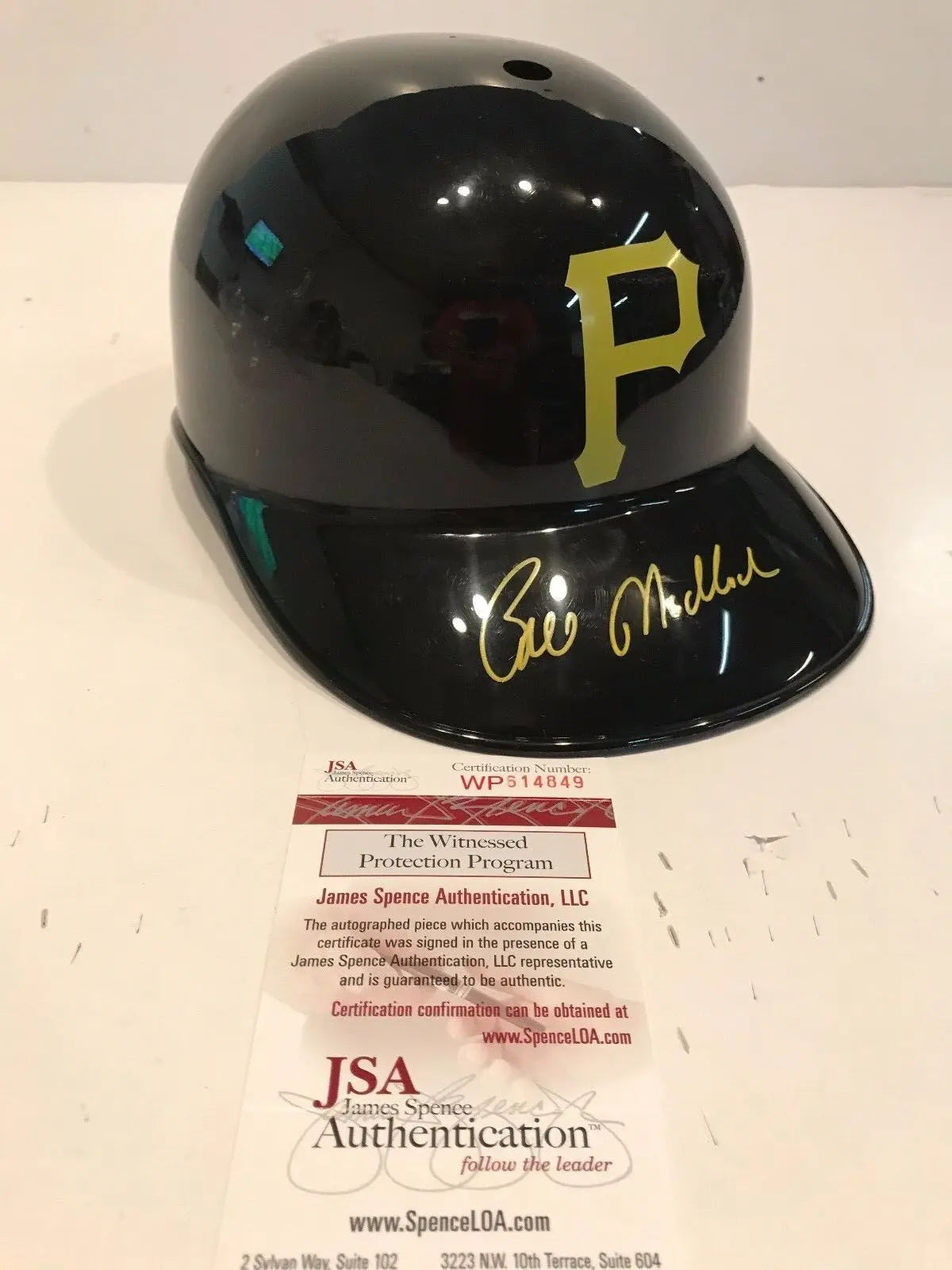 MVP Authentics Bill Madlock Autographed Signed Pittsburgh Pirates Replica Helmet Jsa Coa 62.10 sports jersey framing , jersey framing