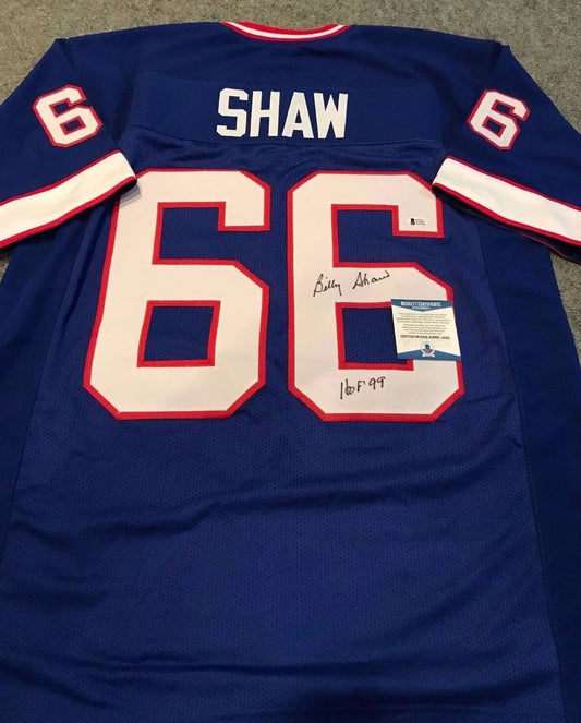MVP Authentics Billy Shaw Autographed Signed Inscribed Buffalo Bills Jersey Bas  Coa 108 sports jersey framing , jersey framing