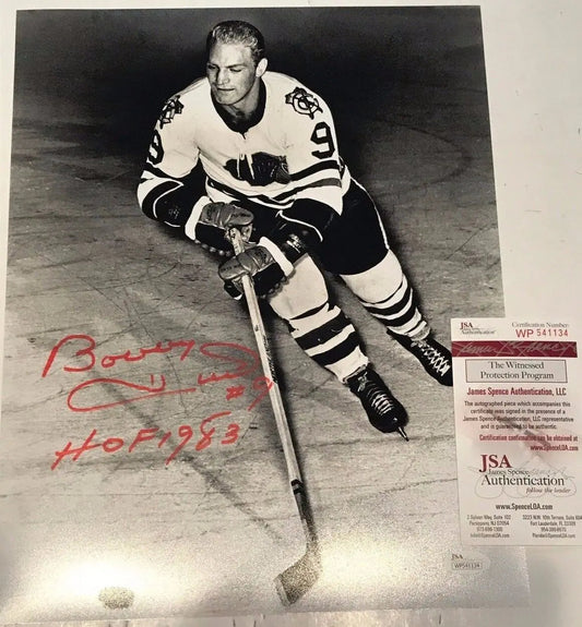 MVP Authentics Bobby Hull Autographed Signed Inscribed Chicago Blackhawks 11X14 Photo Jsa Coa 126 sports jersey framing , jersey framing