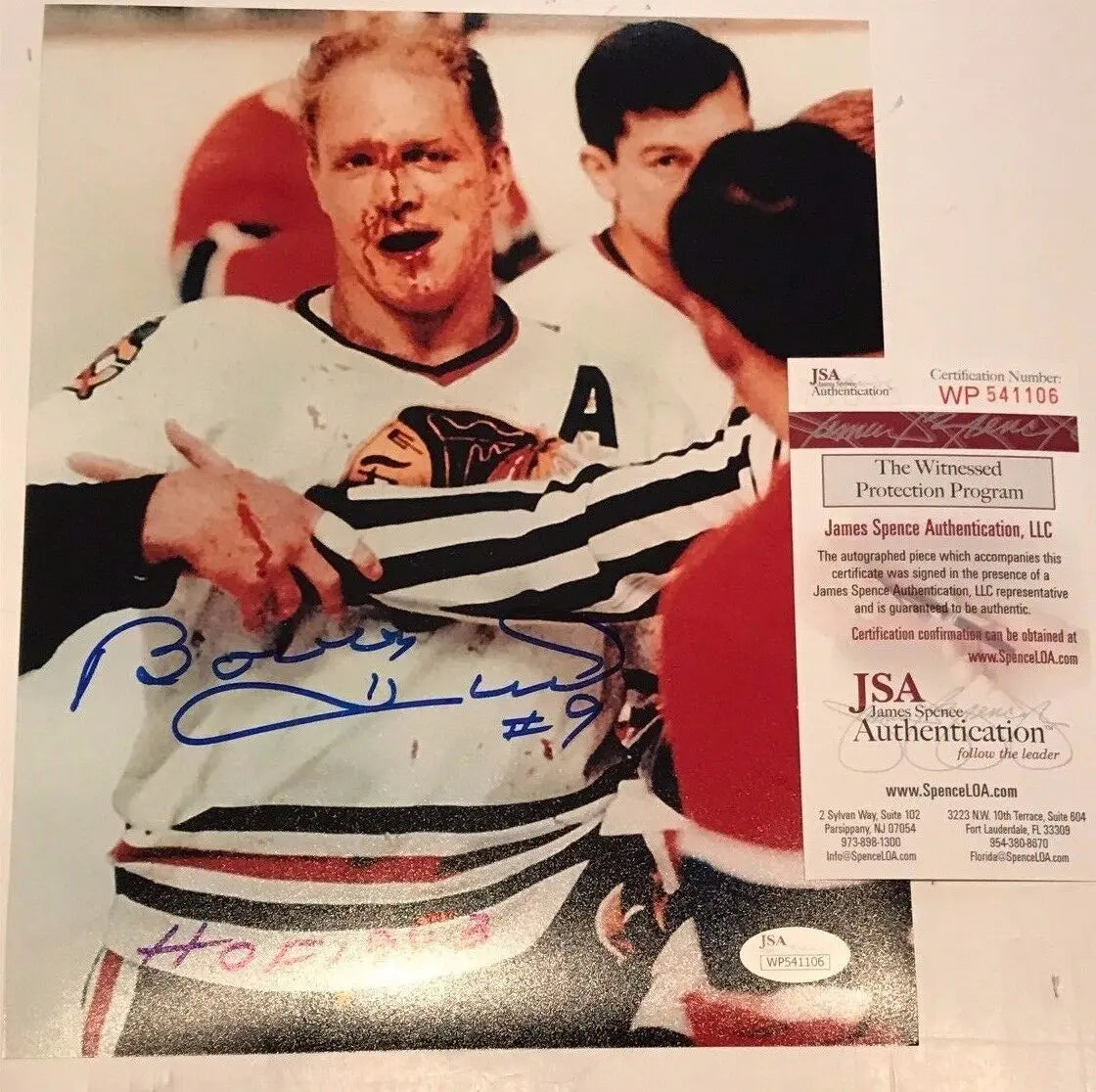 MVP Authentics Bobby Hull Autographed Signed Inscribed Chicago Blackhawks 8X10 Photo Jsa Coa 112.50 sports jersey framing , jersey framing