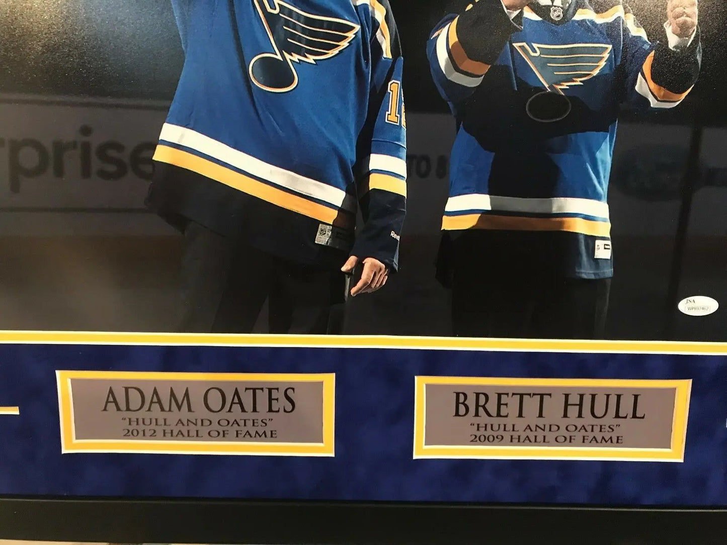 MVP Authentics Brett Hull & Adam Oates Framed Signed Insc St. Louis Blues 16X20 Photo Jsa Coa 270 sports jersey framing , jersey framing