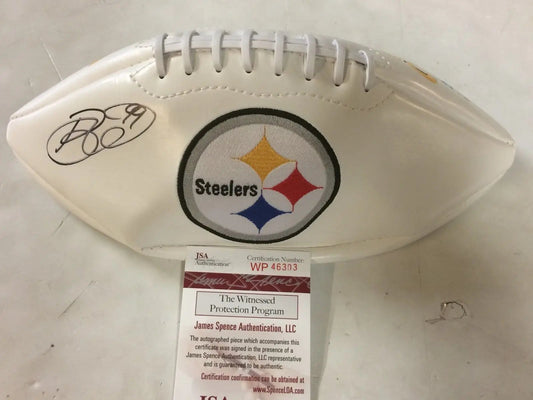 MVP Authentics Brett Keisel Autographed Signed Pittsburgh Steelers Logo Football Jsa Coa 108 sports jersey framing , jersey framing