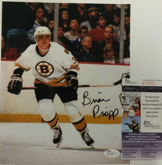 MVP Authentics Brian Propp Autographed Signed Boston Bruins 8X10 Photo Jsa  Coa 36 sports jersey framing , jersey framing