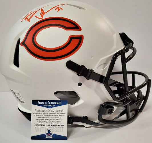 MVP Authentics Brian Urlacher Signed Bears Full Size Authentic Lunar Eclipse Helmet Bas Coa 719.10 sports jersey framing , jersey framing