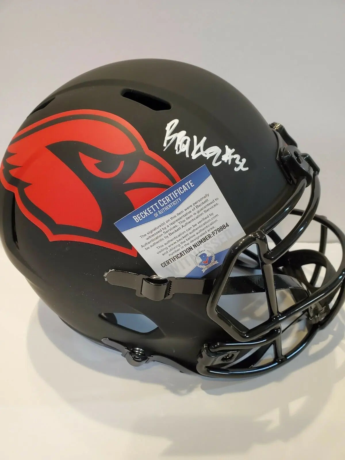 MVP Authentics Budda Baker Arizona Cardinals Full Size Eclipse Replica Helmet Beckett Coa 359.10 sports jersey framing , jersey framing