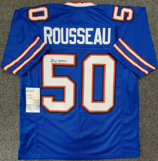 MVP Authentics Buffalo Bills Gregory Rousseau Autographed Signed Jersey Jsa Coa 143.10 sports jersey framing , jersey framing