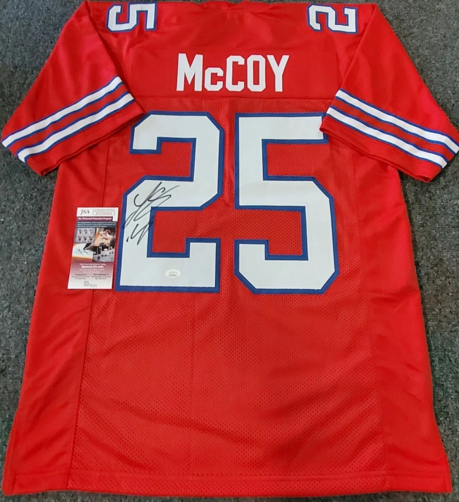 MVP Authentics Buffalo Bills Lesean Mccoy Autographed Signed Jersey Jsa  Coa 143.10 sports jersey framing , jersey framing