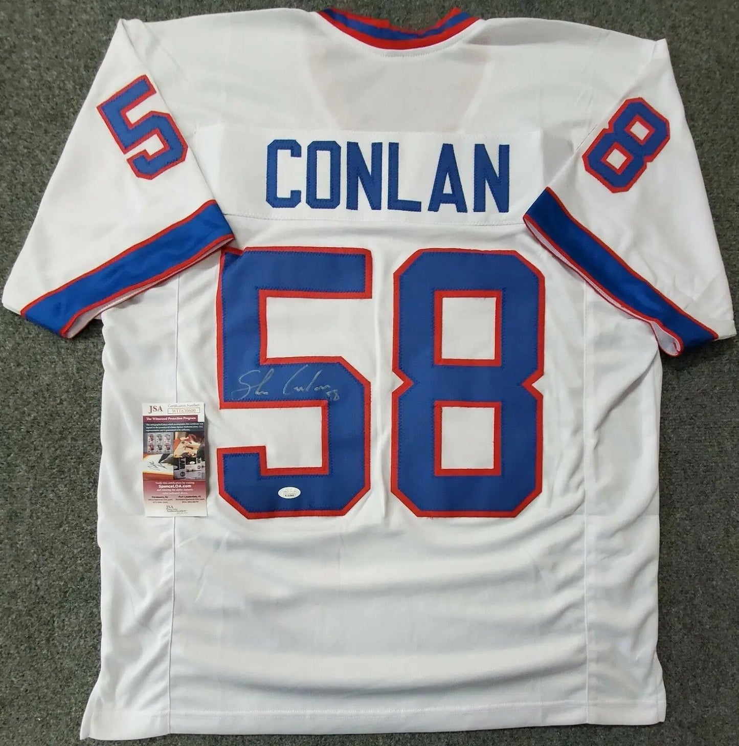 MVP Authentics Buffalo Bills Shane Conlan Autographed Signed Jersey Jsa  Coa 161.10 sports jersey framing , jersey framing