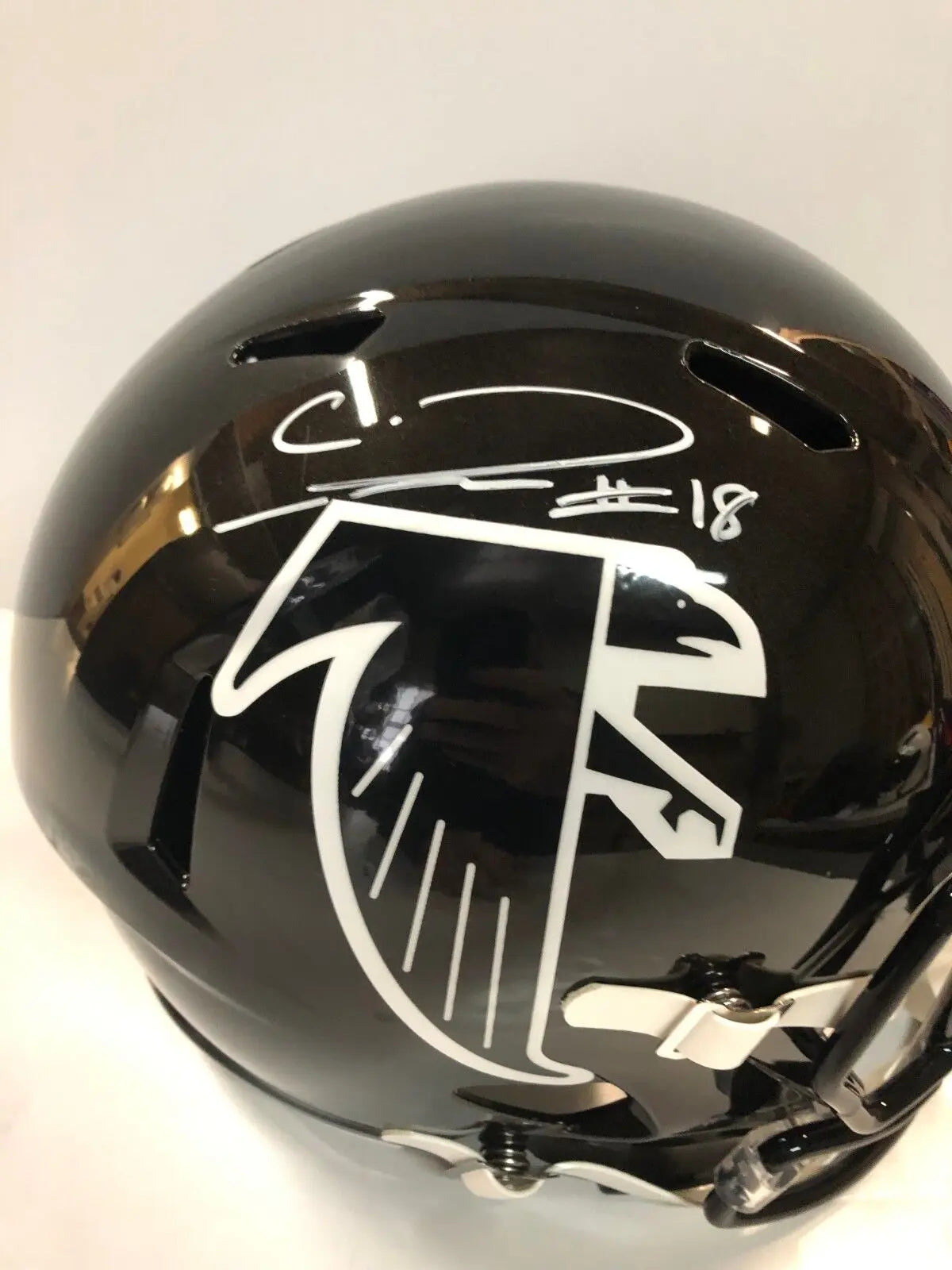 MVP Authentics Calvin Ridley Autographed Signed Atlanta Falcons Full Size Helmet Gtsm Holo 225 sports jersey framing , jersey framing