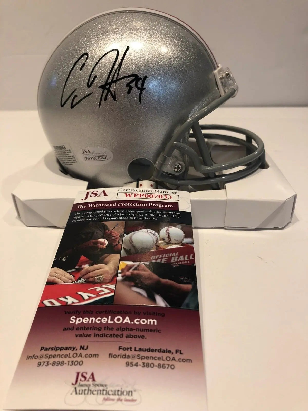 MVP Authentics Carlos Hyde Autographed Signed Ohio State Buckeyes Mini Helmet Jsa Coa 90 sports jersey framing , jersey framing