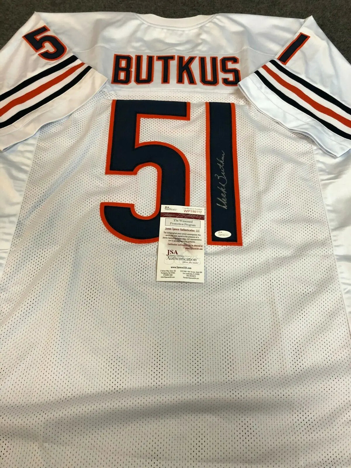 MVP Authentics Chicago Bears Dick Butkus Autographed Signed Jersey Jsa  Coa 143.10 sports jersey framing , jersey framing