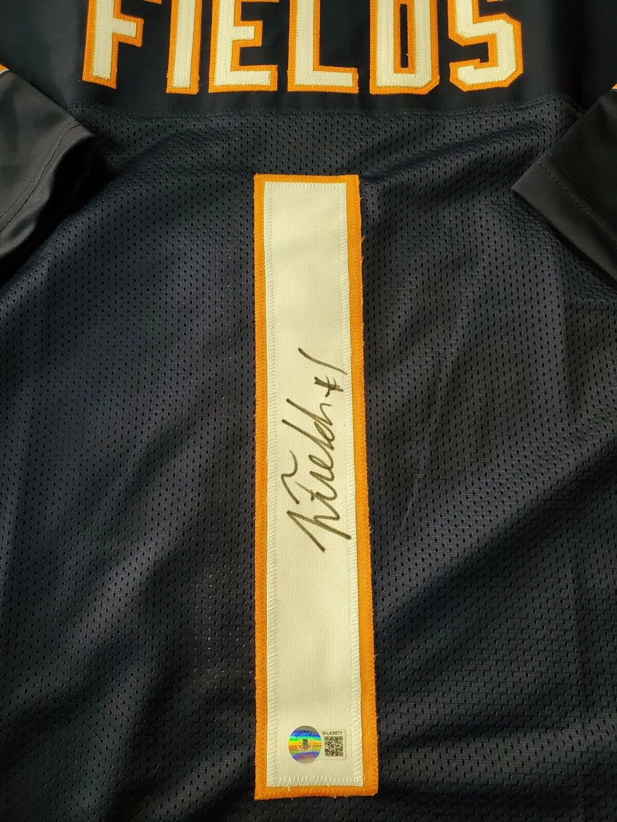 MVP Authentics Chicago Bears Justin Fields Autographed Signed Jersey Beckett Coa 252 sports jersey framing , jersey framing
