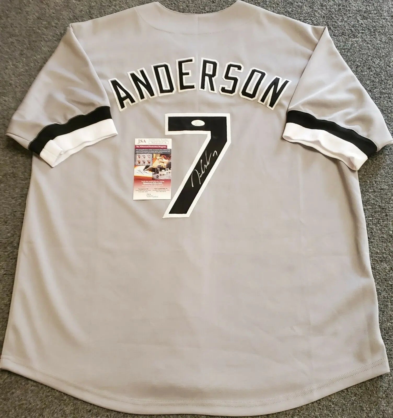 Chicago White Sox Tim Anderson Autographed Signed Jersey Jsa Coa