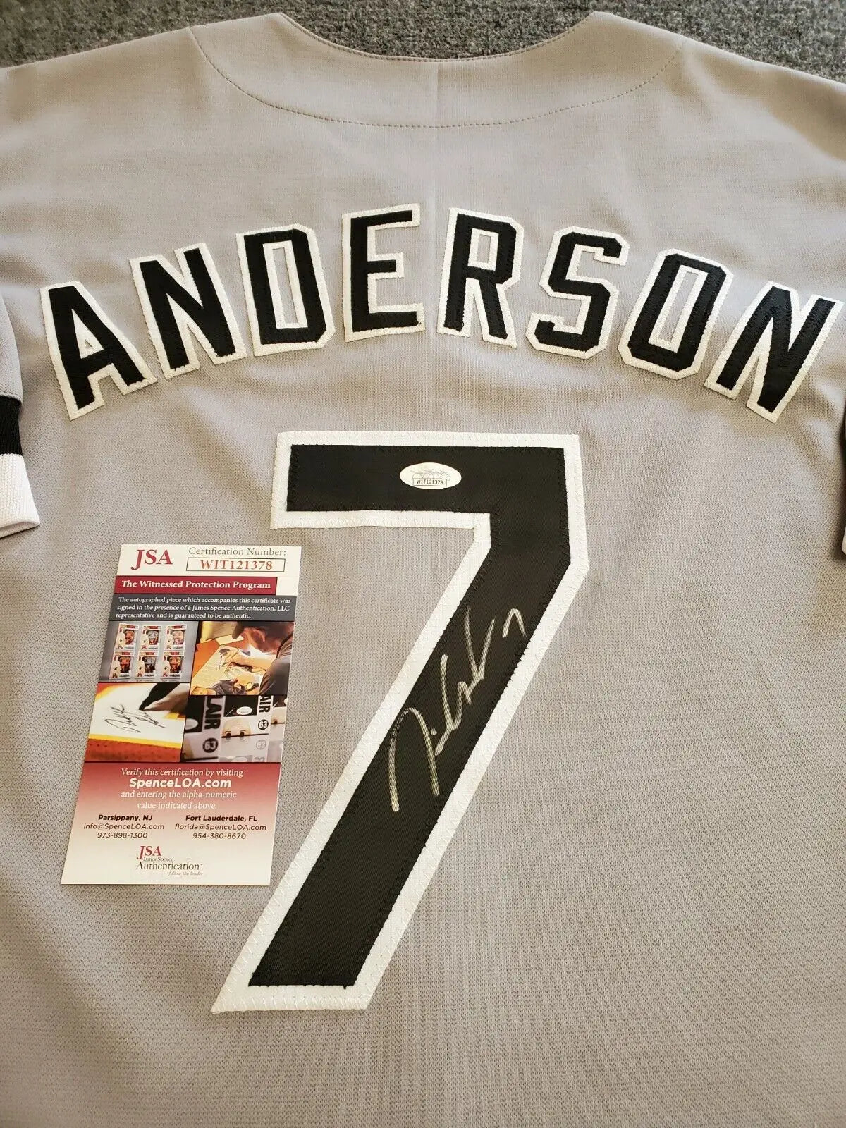 MVP Authentics Chicago White Sox Tim Anderson Autographed Signed Jersey Jsa Coa 107.10 sports jersey framing , jersey framing