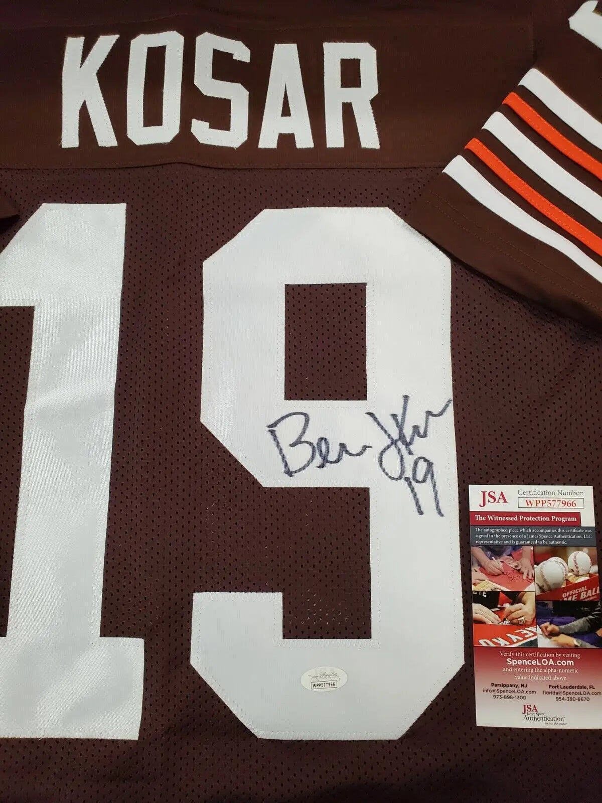 Bernie Kosar Autographed Cleveland (Brown #19) Custom Jersey - JSA – Palm  Beach Autographs LLC