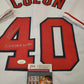 MVP Authentics Cleveland Indians Bartolo Colon Autographed Inscribed Jersey Jsa Coa 188.10 sports jersey framing , jersey framing