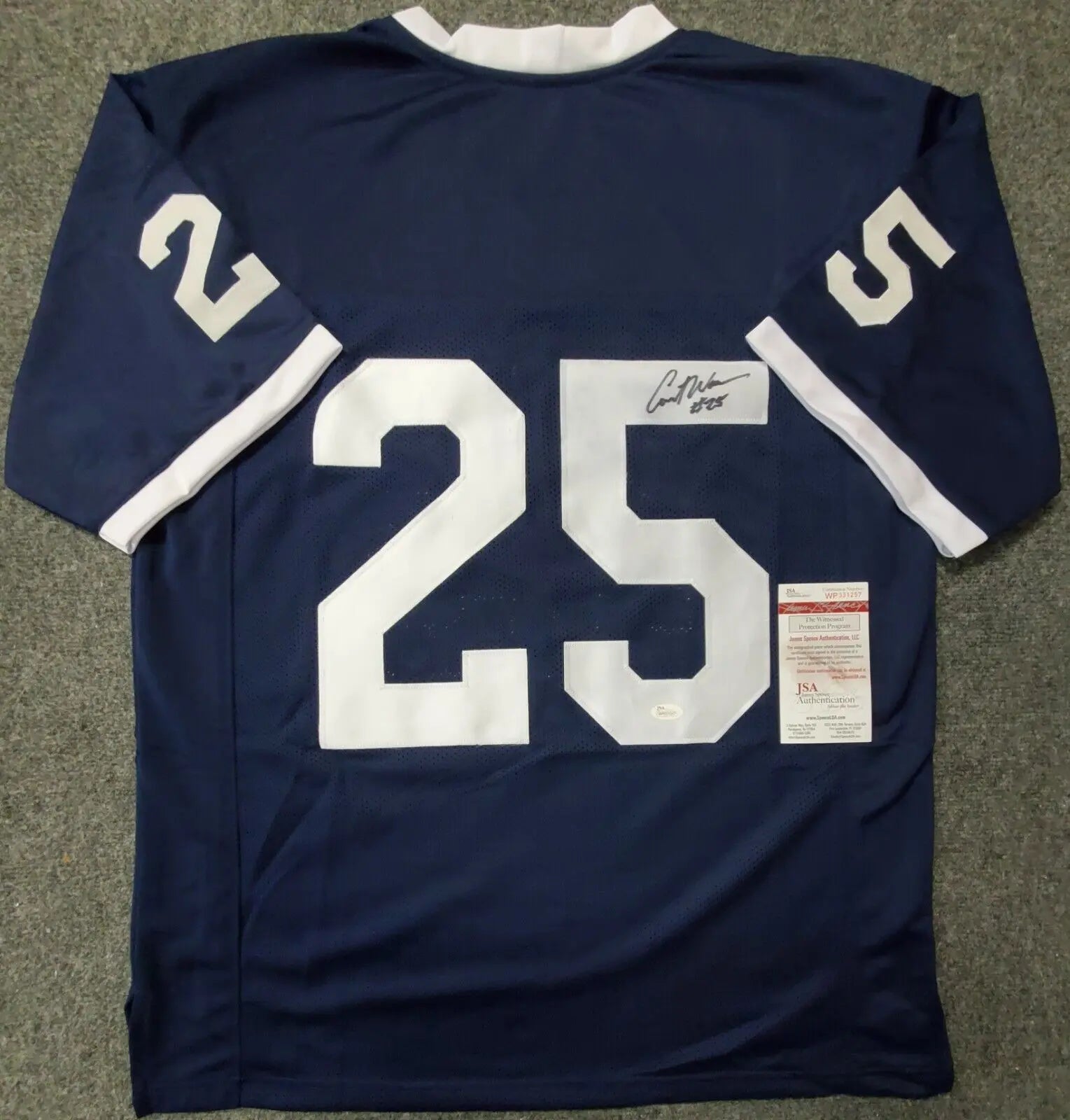 MVP Authentics Curt Warner Autographed Signed Penn State Jersey Jsa Coa 90 sports jersey framing , jersey framing