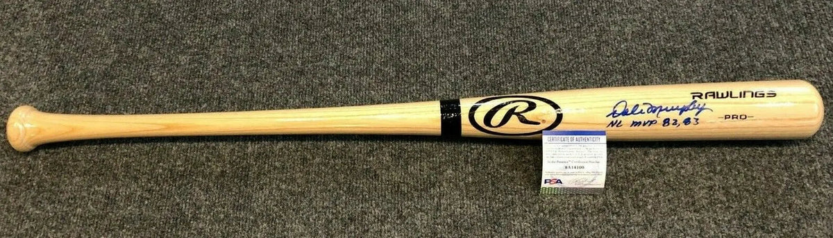 MVP Authentics Dale Murphy Autographed Signed Inscribed Rawlings Pro Bat Psa Coa 143.10 sports jersey framing , jersey framing