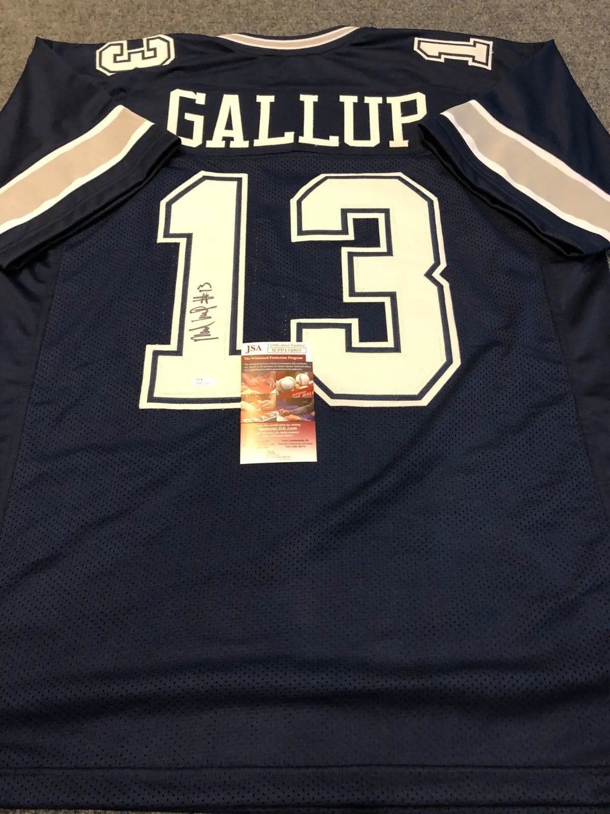 MVP Authentics Dallas Cowboys Michael Gallup Autographed Signed Jersey Jsa  Coa 135 sports jersey framing , jersey framing