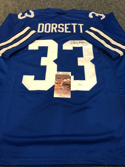 MVP Authentics Dallas Cowboys Tony Dorsett Autographed Signed Jersey Jsa Coa 162 sports jersey framing , jersey framing