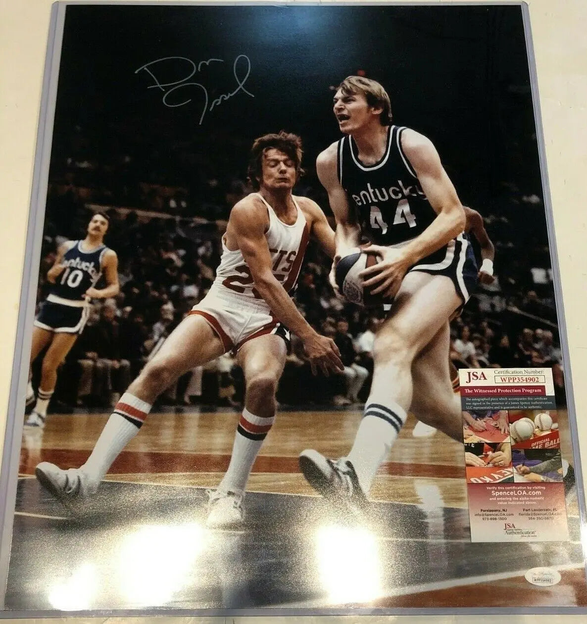 MVP Authentics Dan Issel Autographed Signed Kentucky Colonels 16X20 Photo Jsa Coa 81 sports jersey framing , jersey framing