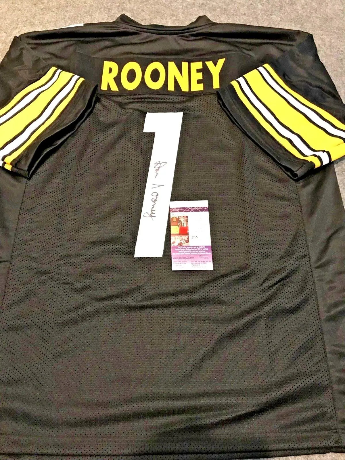 MVP Authentics Dan Rooney Autographed Signed Pittsburgh Steelers Jersey Jsa  Coa 270 sports jersey framing , jersey framing