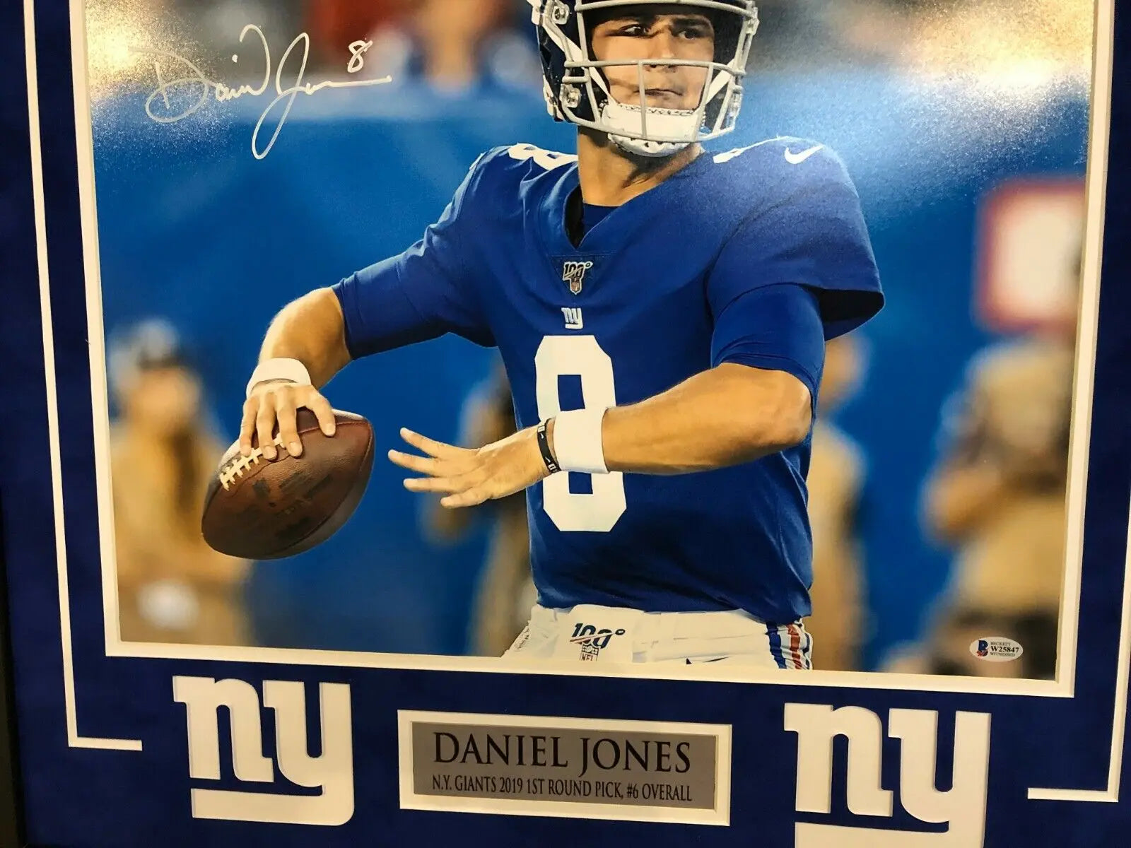 Daniel Jones Framed Signed N.Y. Giants 16X20 Photo Beckett Coa – MVP  Authentics