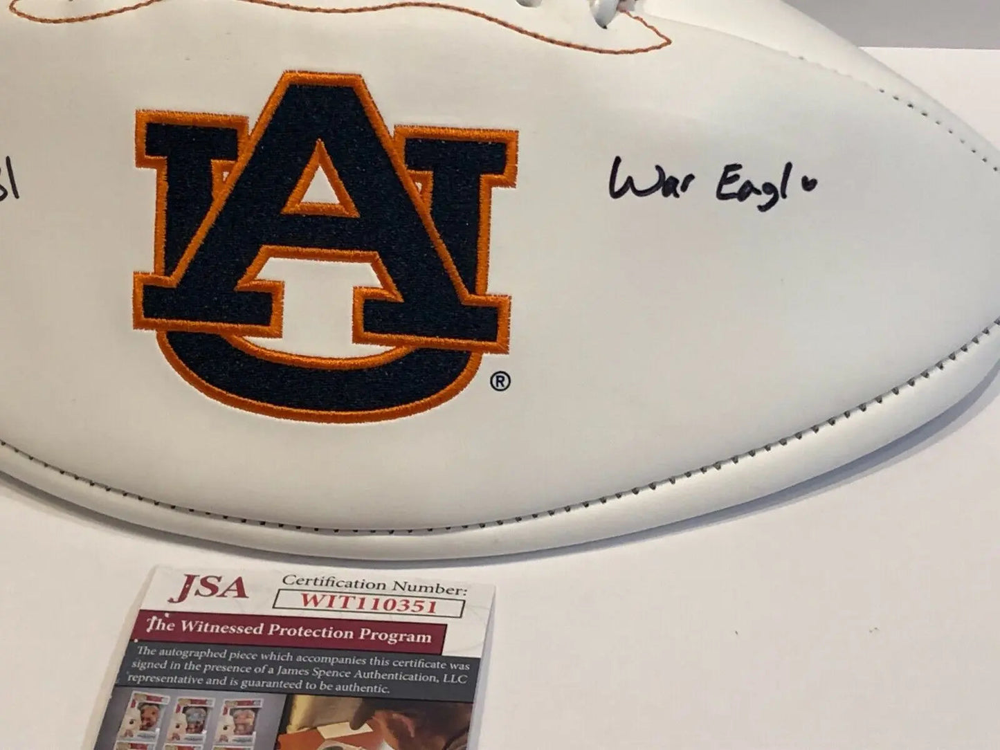 MVP Authentics Darius Slayton Autographed Signed Inscribed Auburn Tigers Logo Football Jsa Coa 107.10 sports jersey framing , jersey framing