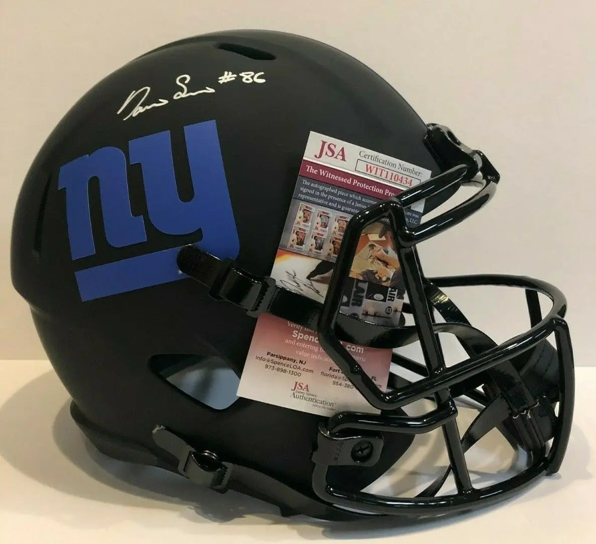 MVP Authentics Darius Slayton Signed N.Y. Giants Full Size Speed Eclipse Replica Helmet Jsa Coa 296.10 sports jersey framing , jersey framing