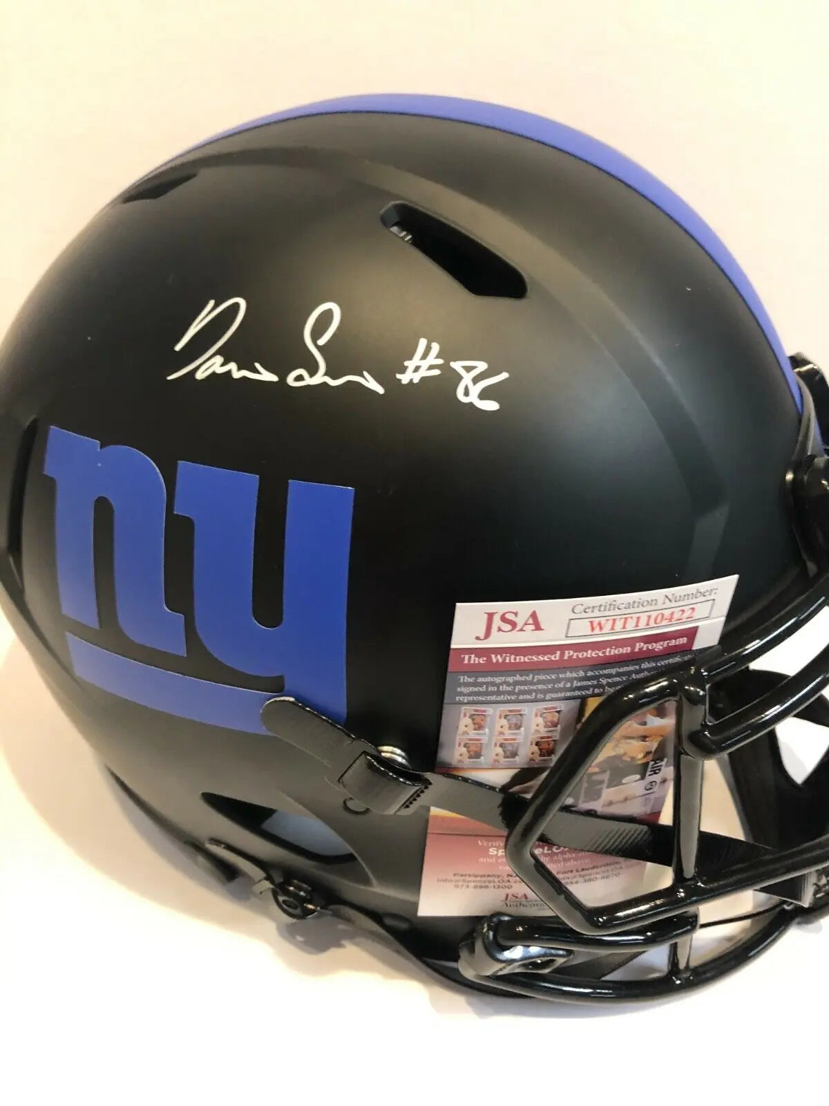 MVP Authentics Darius Slayton Signed Ny Giants Full Size Speed Eclipse Authentic Helmet Jsa Coa 494.10 sports jersey framing , jersey framing