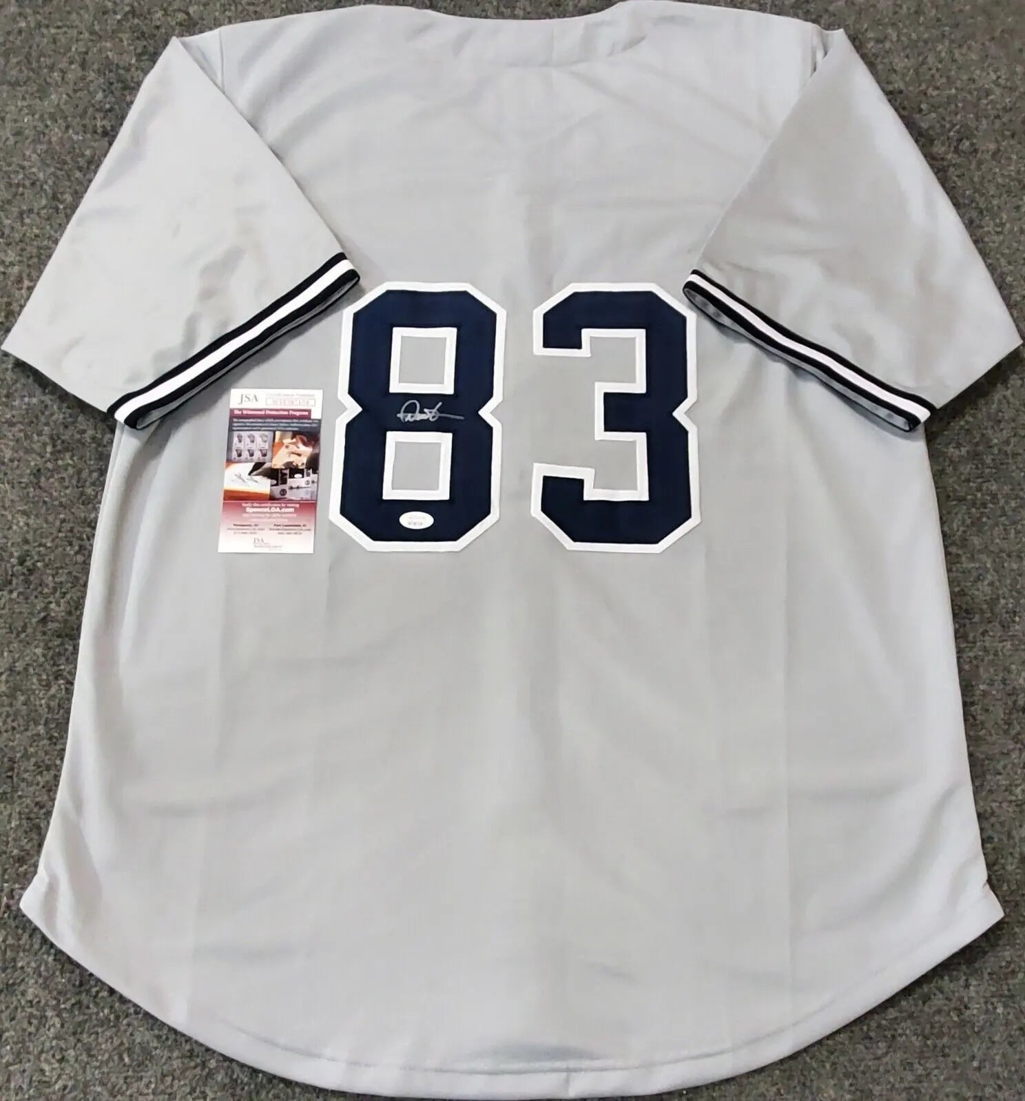 MVP Authentics Deivi Garcia Autographed Signed N.Y. Yankees Style Custom Jersey Jsa Coa 143.10 sports jersey framing , jersey framing