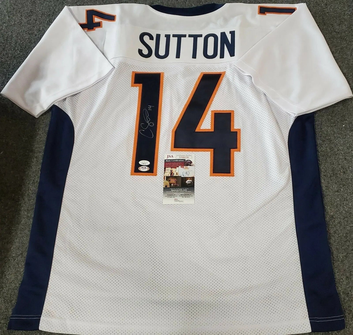 MVP Authentics Denver Broncos Courtland Sutton Autographed Signed Jersey Jsa  Coa 116.10 sports jersey framing , jersey framing