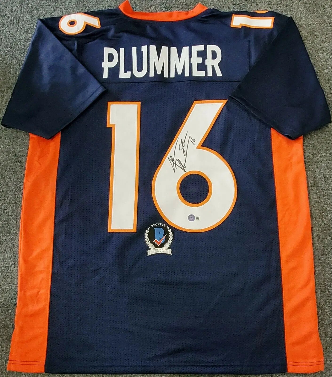 MVP Authentics Denver Broncos Jake Plummer Autographed Signed Jersey Beckett Coa 125.10 sports jersey framing , jersey framing