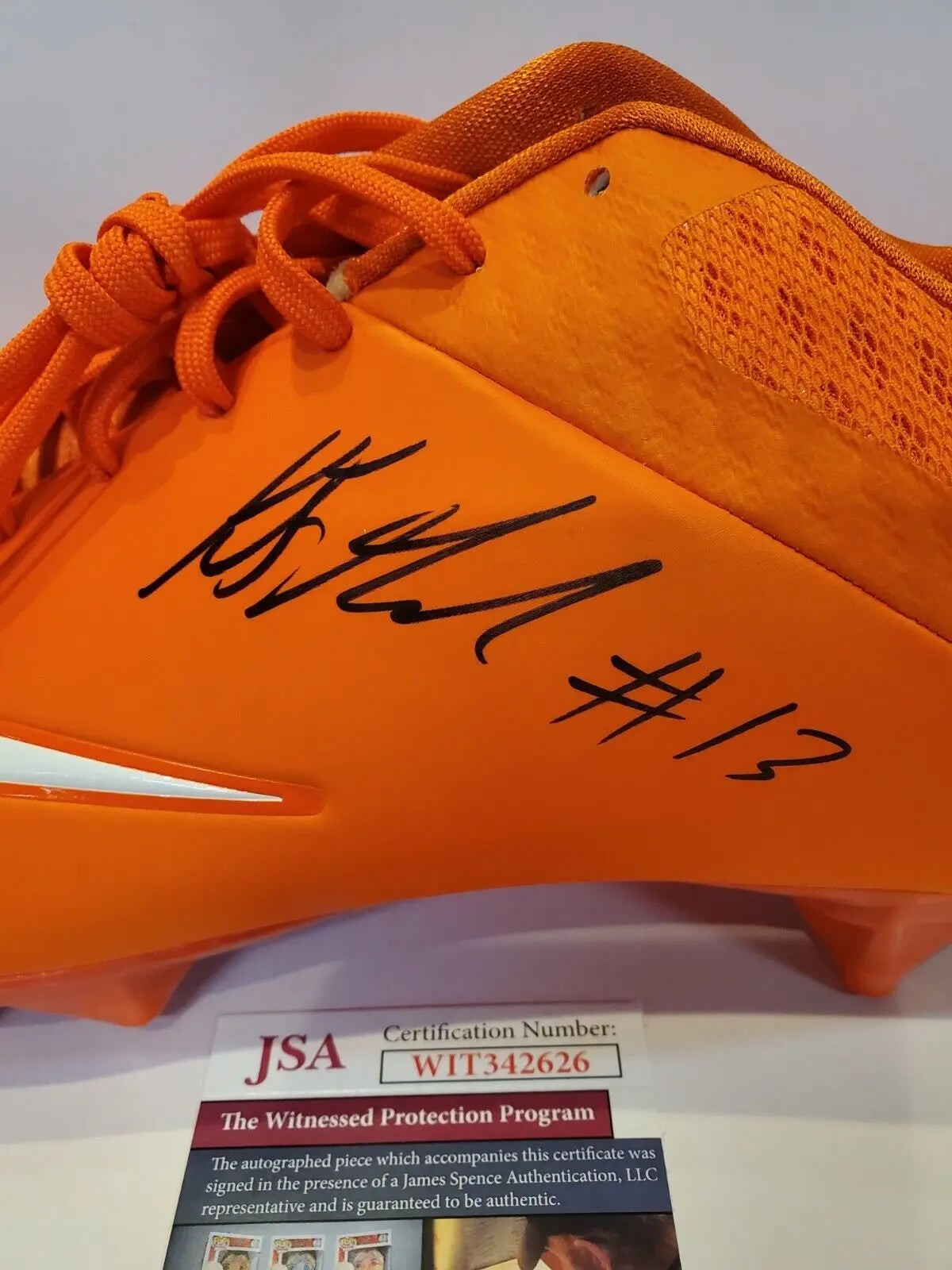 MVP Authentics Denver Broncos Kj Hamler Autographed Signed Nike Cleat Jsa Coa 125.10 sports jersey framing , jersey framing
