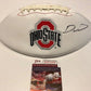 MVP Authentics Denzel Ward Autographed Signed Ohio State Buckeyes Logo Football Jsa Coa 108 sports jersey framing , jersey framing
