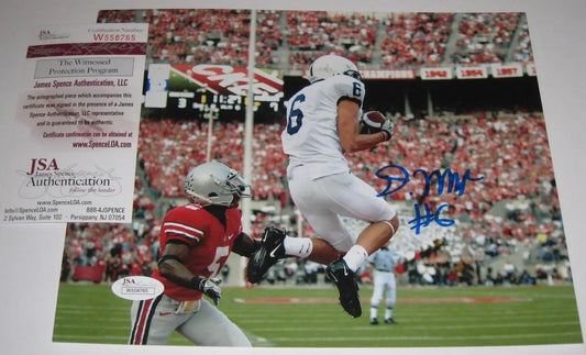 MVP Authentics Derek Moye Autographed Signed Penn State 8X10 Photo Jsa  Coa 36 sports jersey framing , jersey framing