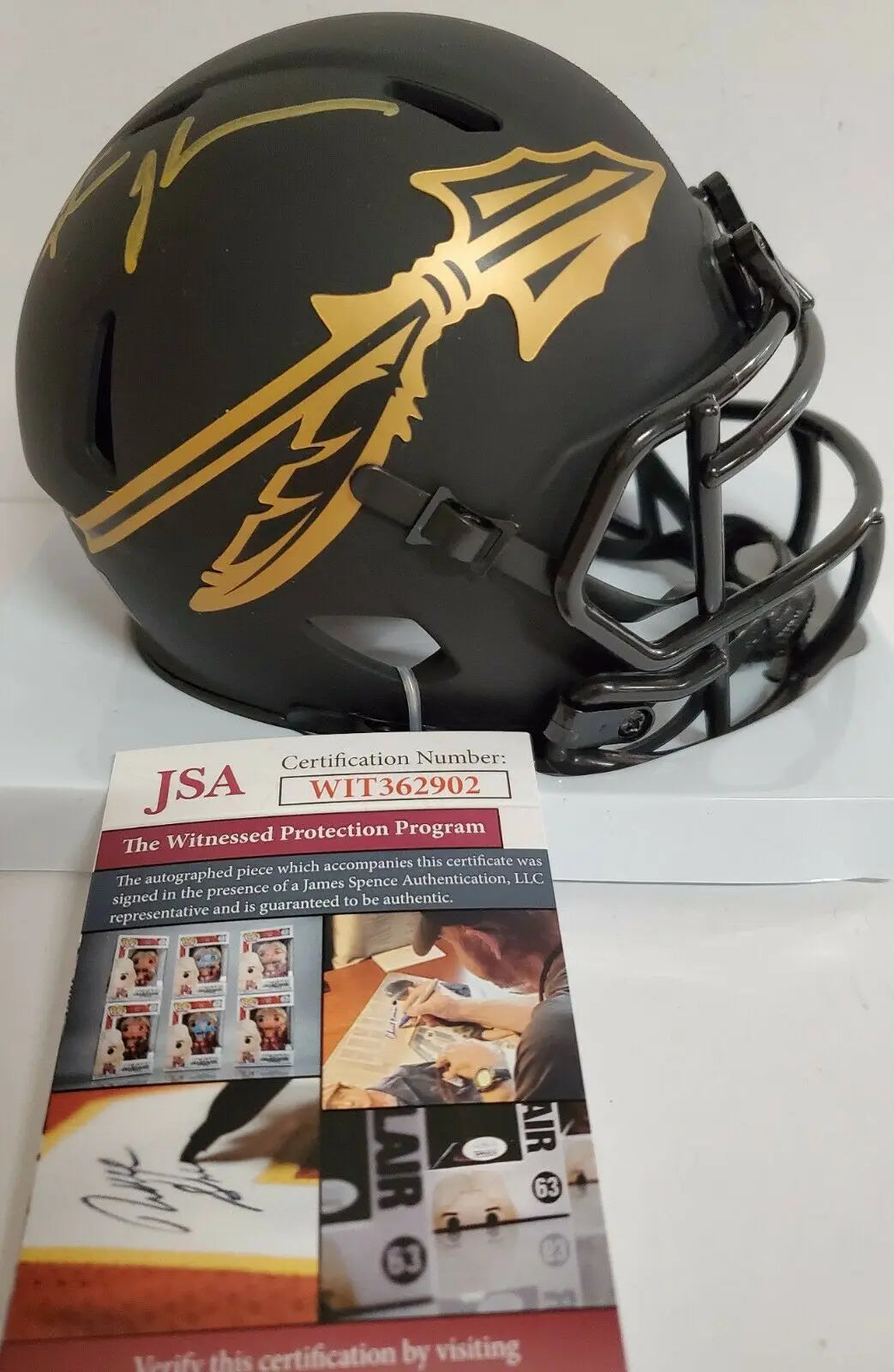 MVP Authentics Dexter Jackson Autographed Signed Florida State Eclipse Mini Helmet Jsa Coa 116.10 sports jersey framing , jersey framing