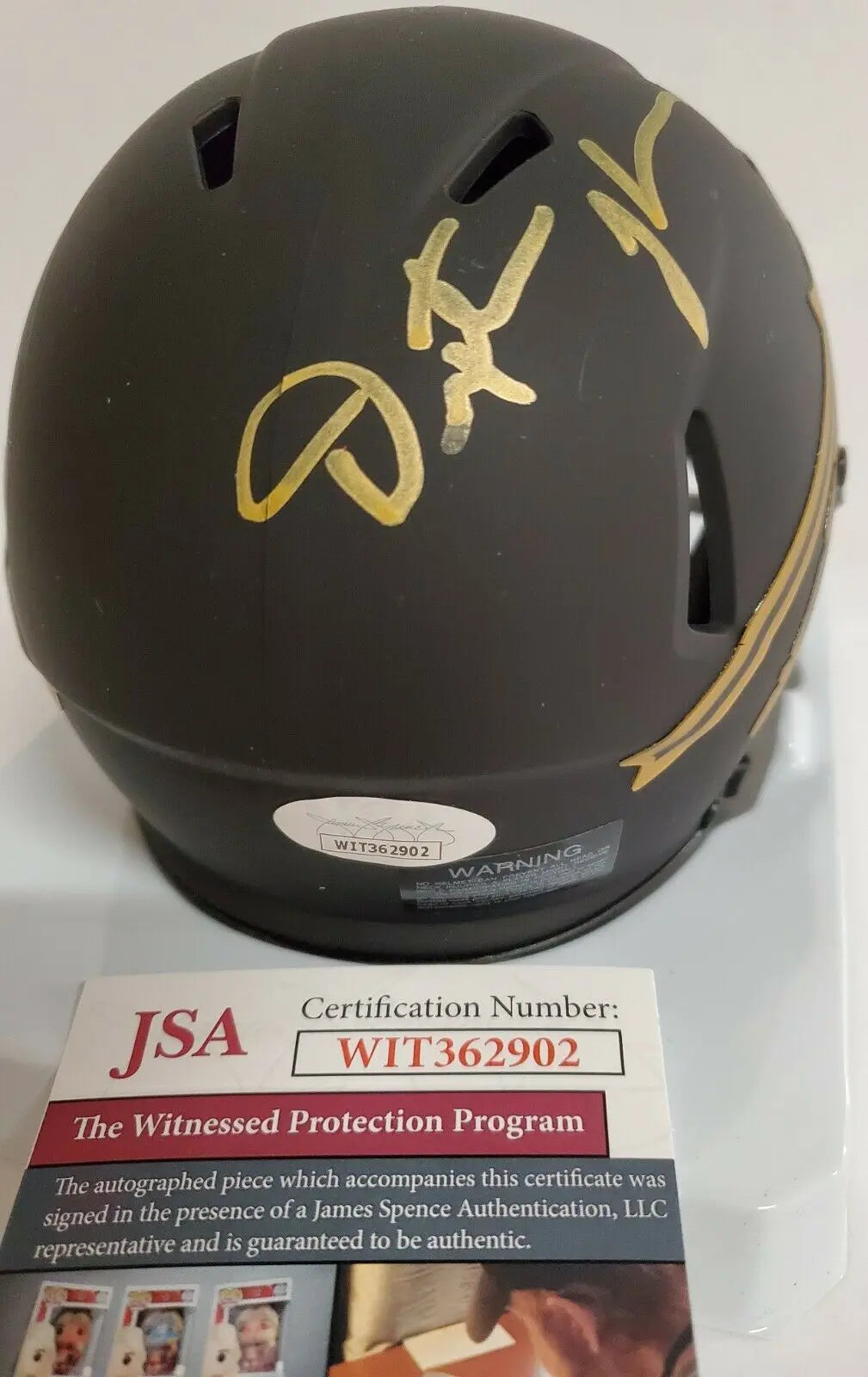 MVP Authentics Dexter Jackson Autographed Signed Florida State Eclipse Mini Helmet Jsa Coa 116.10 sports jersey framing , jersey framing