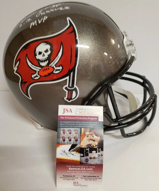MVP Authentics Dexter Jackson Autographed Signed Tampa Bay Buccaneers Full Size Helmet Jsa Coa 251.10 sports jersey framing , jersey framing