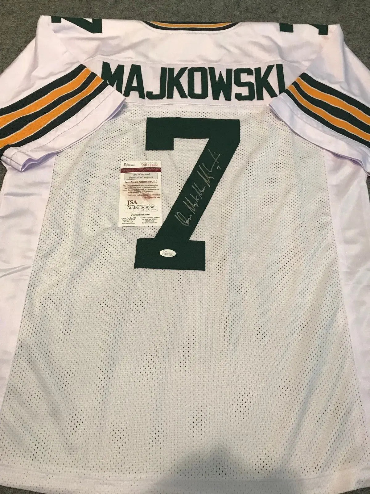 MVP Authentics Don Majkowksi Autographed Signed Inscribed G.B. Packers Jersey Jsa  Coa 116.10 sports jersey framing , jersey framing
