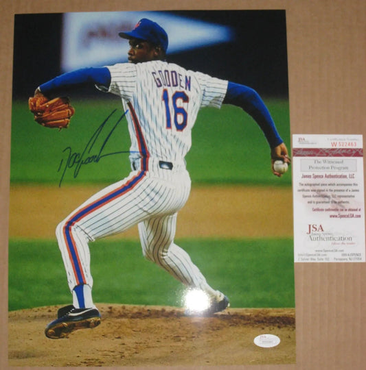 MVP Authentics Dwight Gooden Autographed Signed N.Y. Mets 11X14 Photo Jsa  Coa 63 sports jersey framing , jersey framing