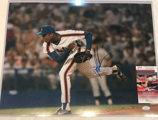 MVP Authentics Dwight Gooden Autographed Signed N.Y. Mets 16X20 Photo Jsa  Coa 72 sports jersey framing , jersey framing