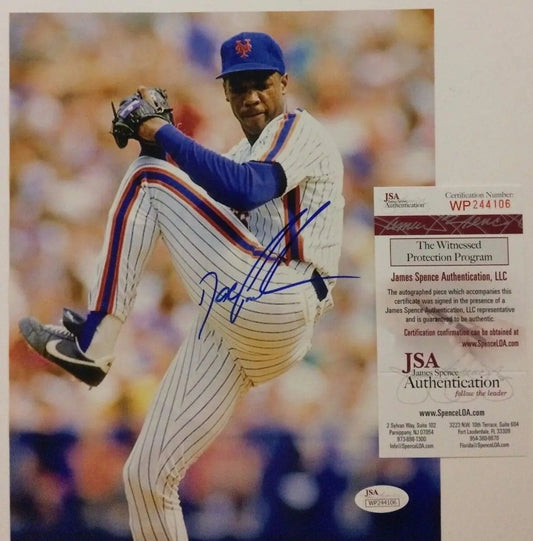 MVP Authentics Dwight Gooden Autographed Signed N.Y. Mets 8X10 Photo Jsa  Coa 45 sports jersey framing , jersey framing